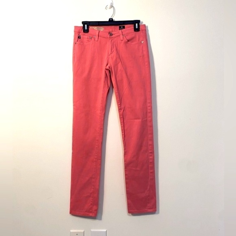 AG Adriana Goldschmied Women's Pink Soft Skinny Jeans size 27 Preppy